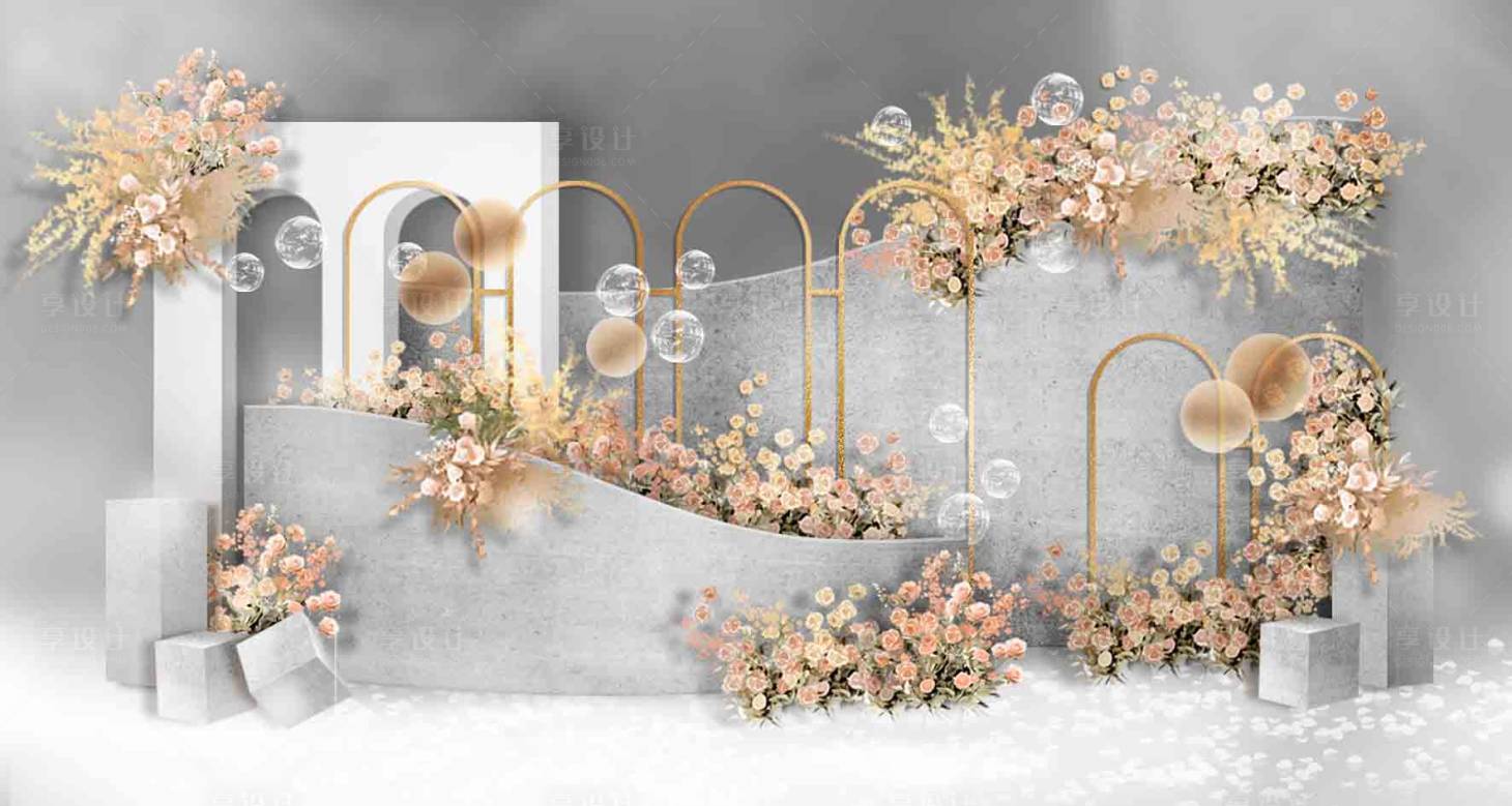 源文件下載【享設(shè)計(jì)】搜索編號(hào)：73970013322463705【夢(mèng)幻婚禮效果圖舞臺(tái)溫馨】