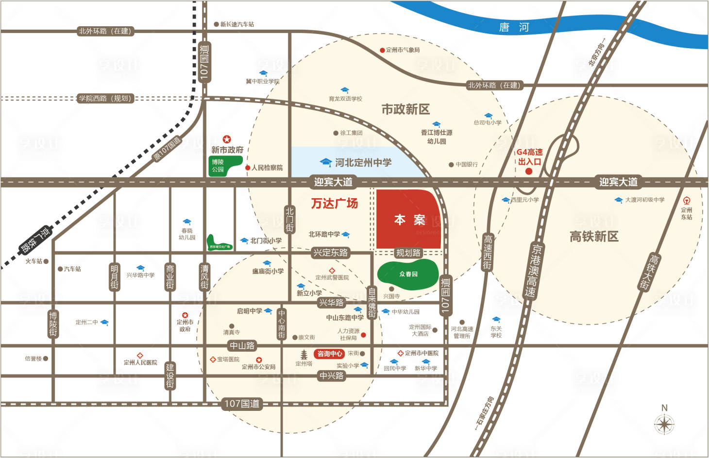 源文件下载【享设计】搜索编号：42770013444379493【地产区位图海报】
