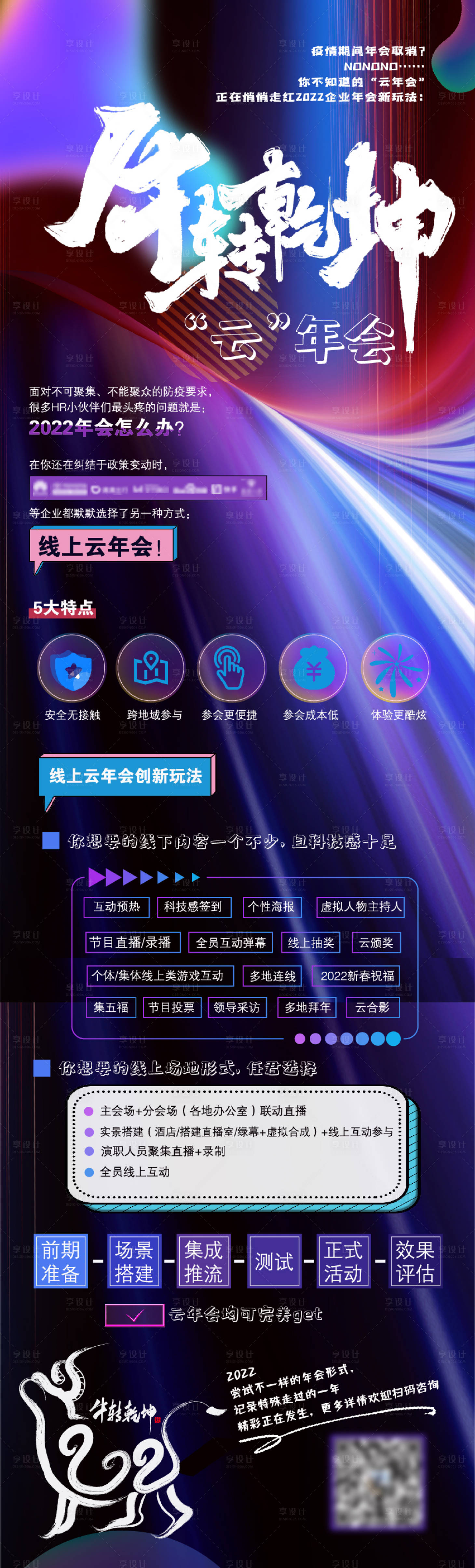 源文件下载【云年会活动培训长图海报】编号：23740013417625302