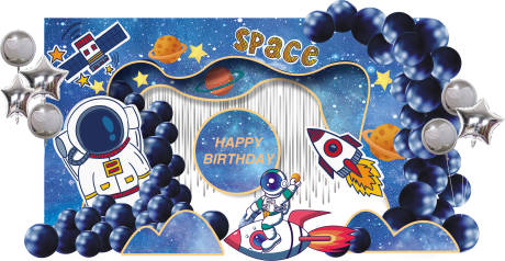 编号：20221124223602386【享设计】源文件下载-星空宇航员男孩生日活动展板