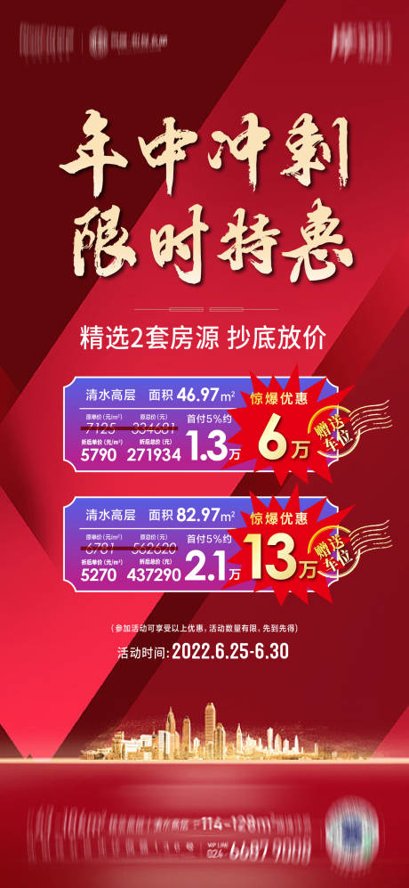 源文件下载【地产红色热销海报】编号：30960013157742826