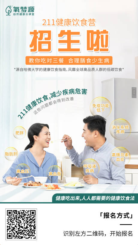 源文件下载【健康饮食营培训海报】编号：16600013102884733
