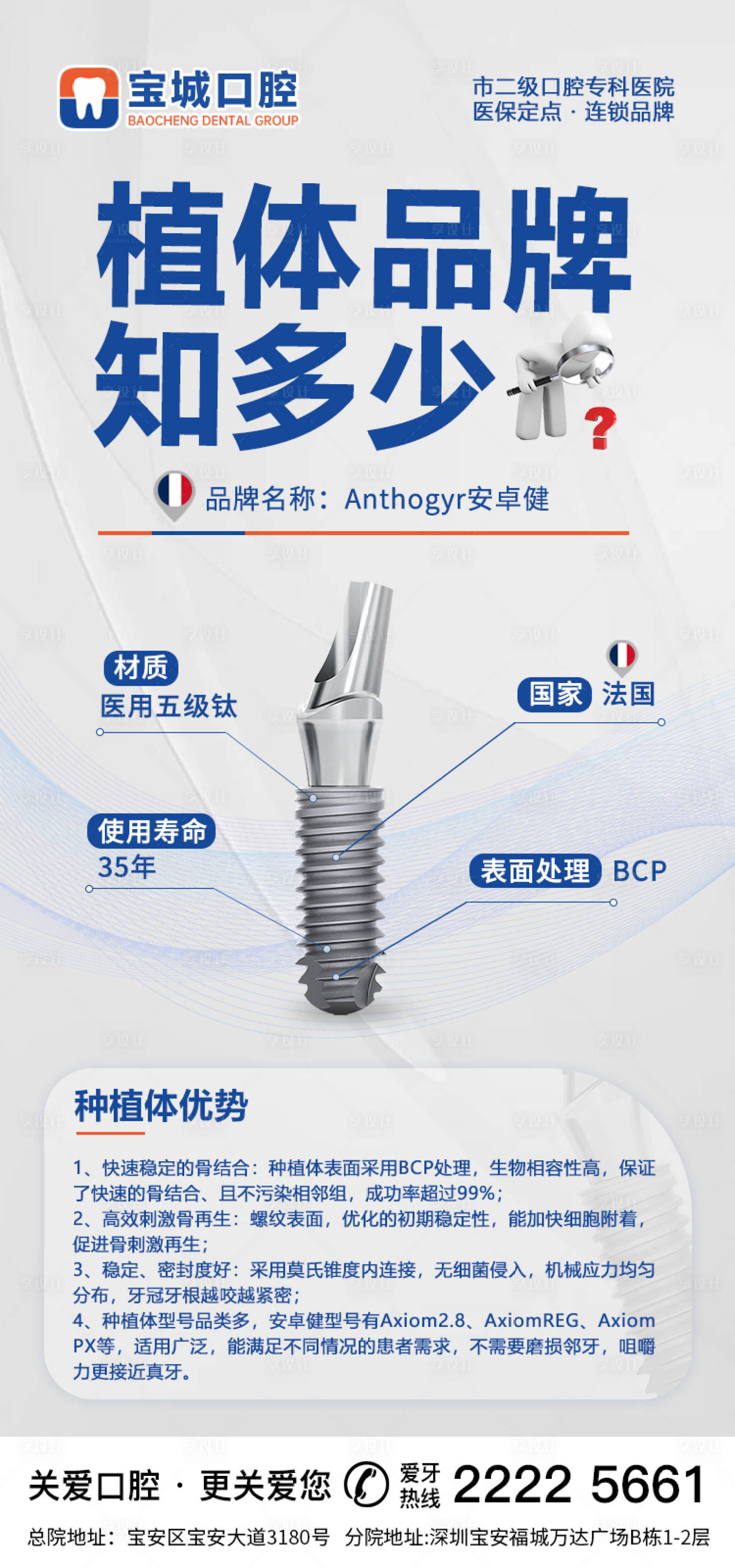 源文件下载【享设计】搜索编号：36180013555833565【Astar种植牙介绍简约海报】