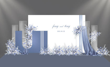 编号：20221116173331853【享设计】源文件下载-蓝色简约婚礼背景