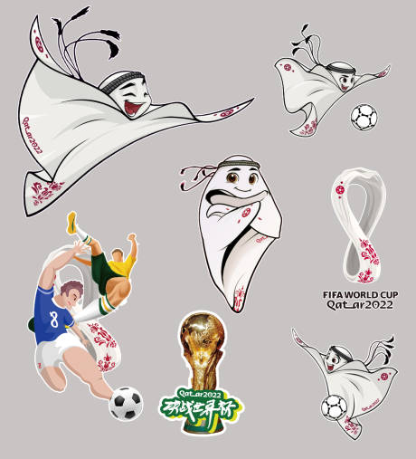 编号：20221123121910836【享设计】源文件下载-卡塔尔世界杯IP足球人形立牌