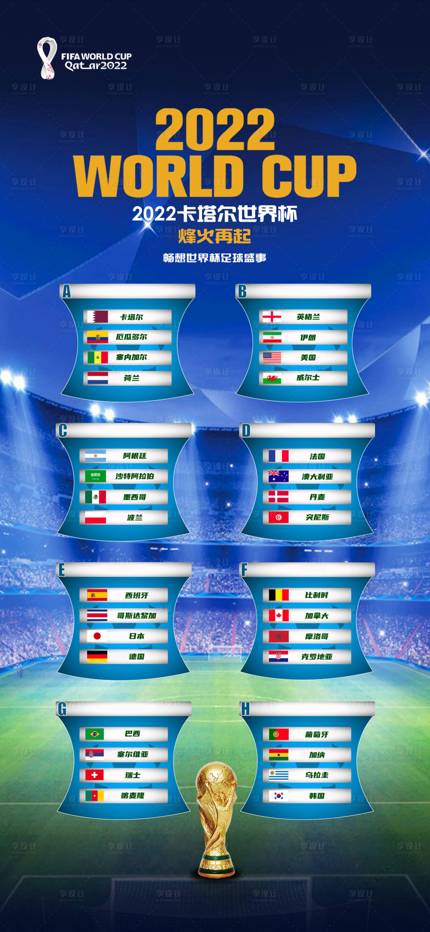 编号：20221118182553202【享设计】源文件下载-2022卡塔尔世界杯足球赛事海报