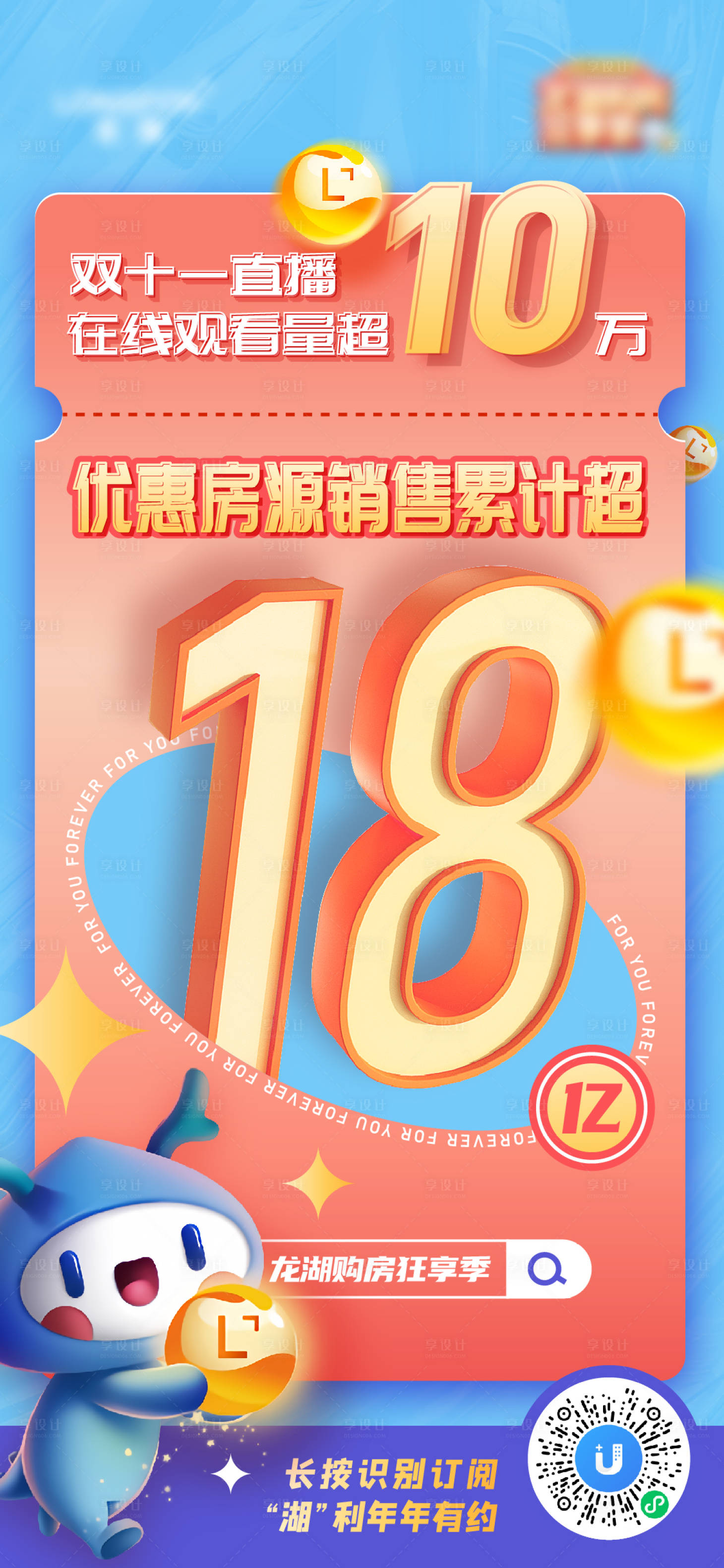 源文件下载【地产双十一特惠c4d海报】编号：32320013227589881