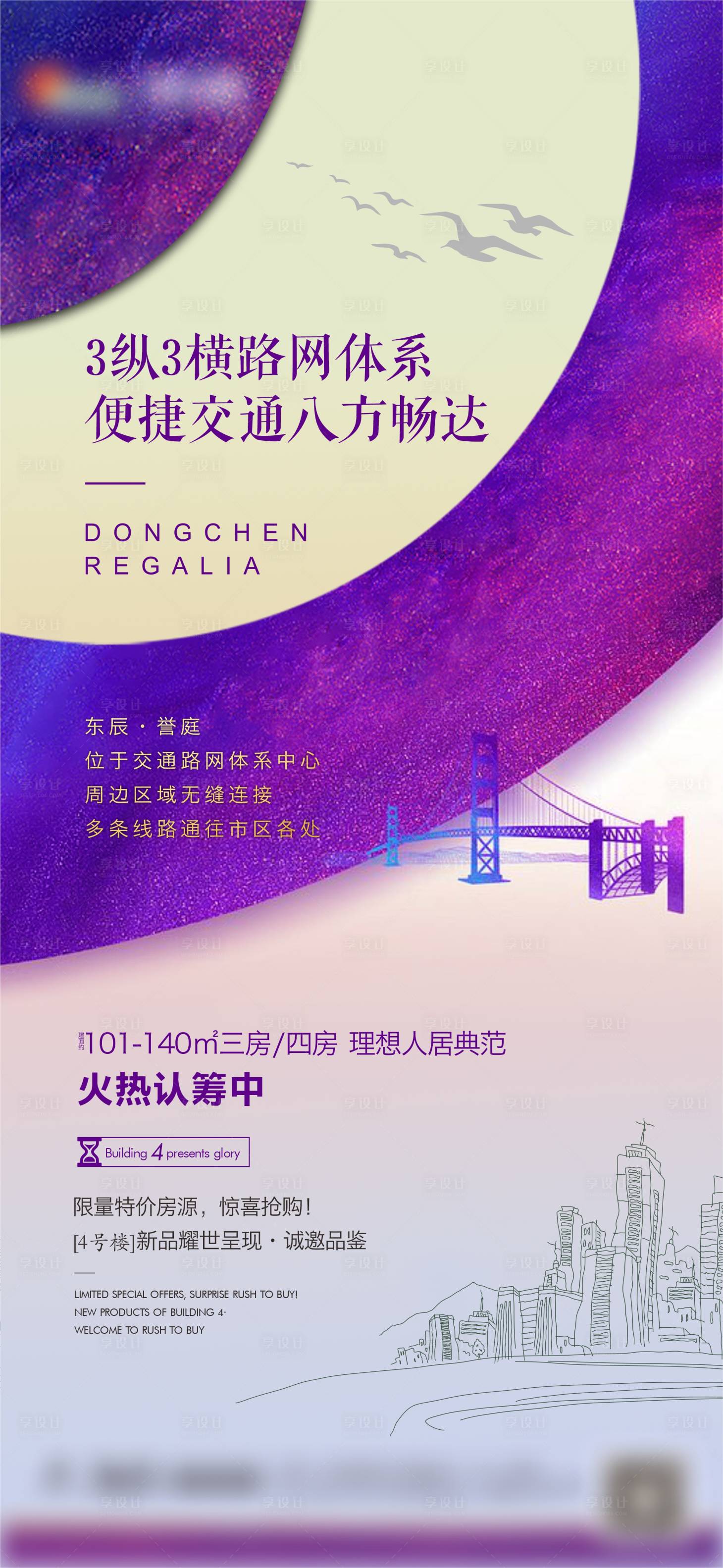 源文件下载【享设计】搜索编号：32470013309014384【地产区位价值点海报】