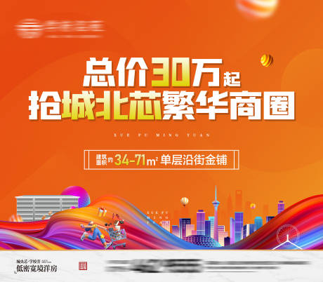 源文件下载【地产商业繁华商圈海报】编号：20221104105818632