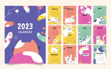 源文件下载【2023年猫猫台历】编号：73580013293002724