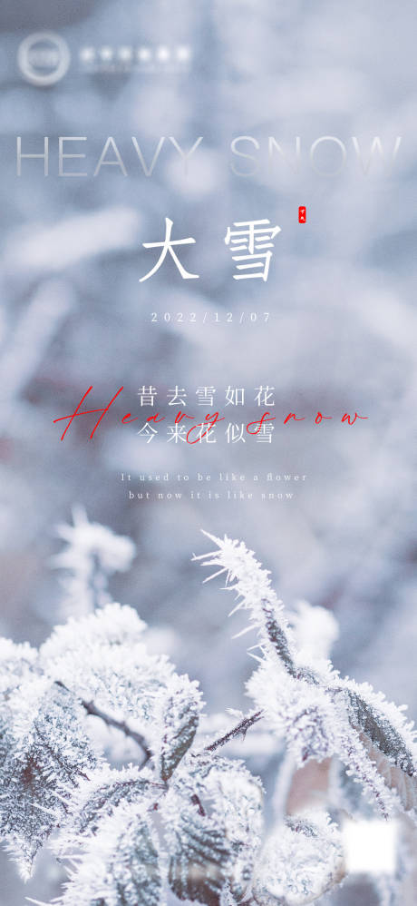 源文件下载【大雪节气海报】编号：96010013476811194