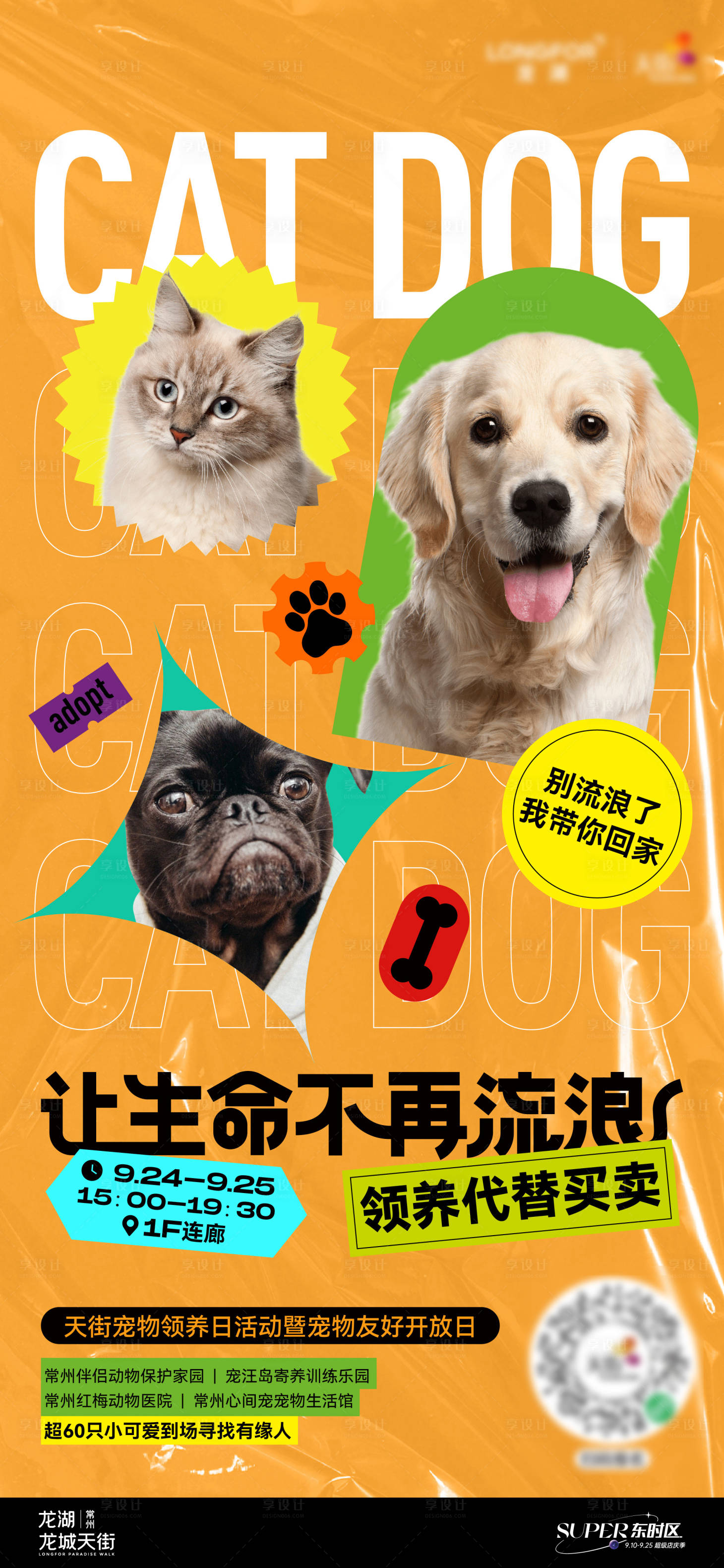 源文件下载【宠物领养海报】编号：24320013442228411