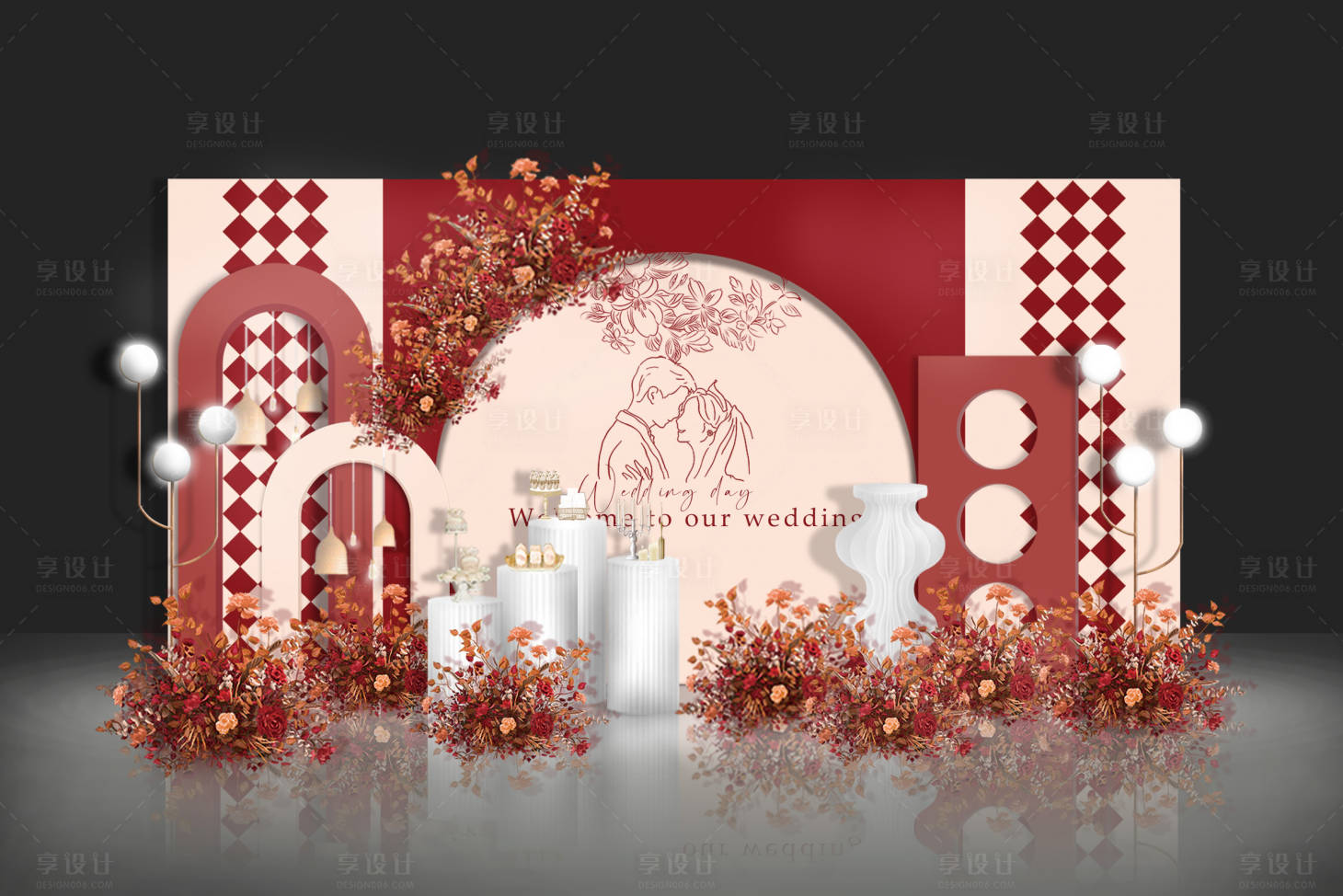 源文件下载【享设计】搜索编号：48210013115968404【结婚订婚活动展板】