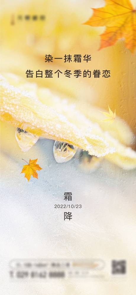 源文件下载【霜降节气海报】编号：89920013329602655