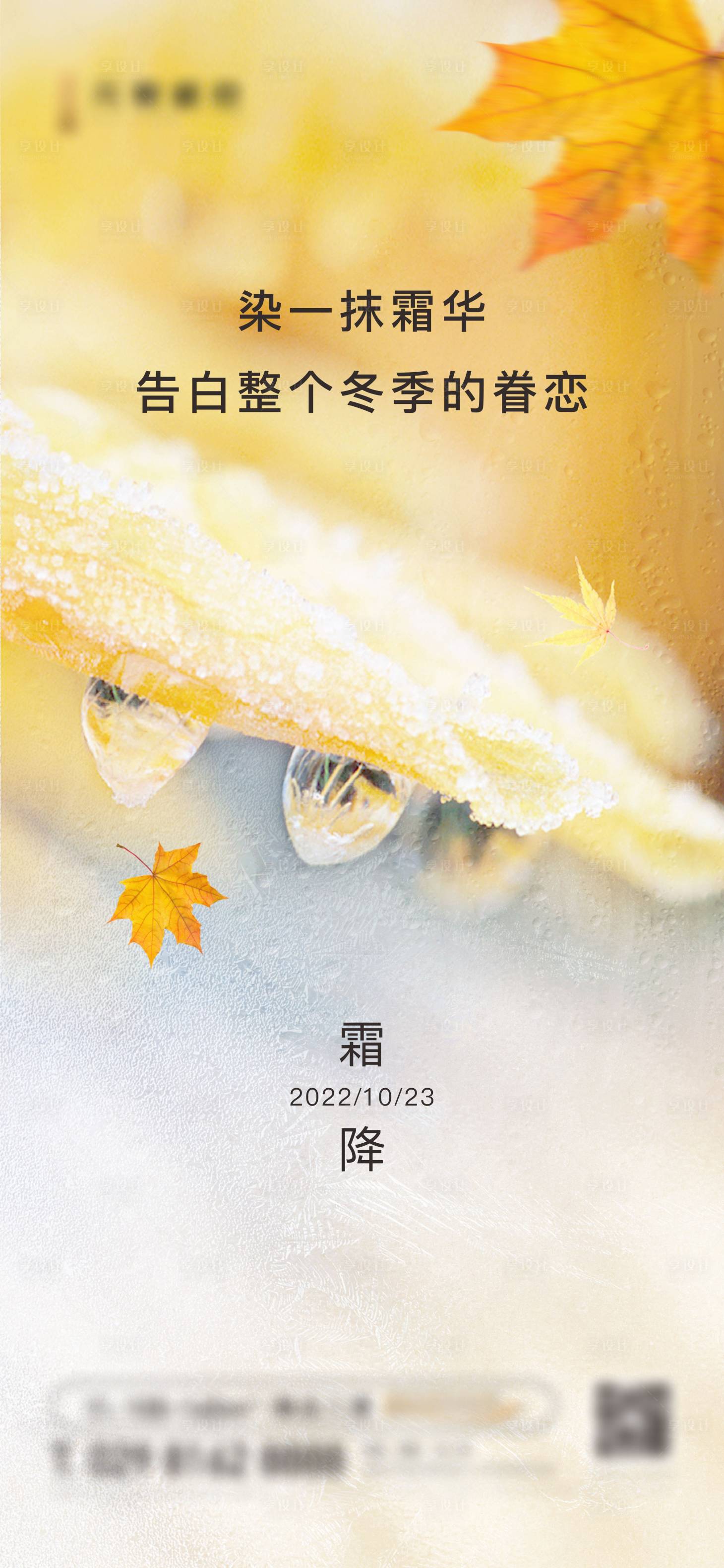 源文件下载【享设计】搜索编号：89920013329602655【霜降节气海报】