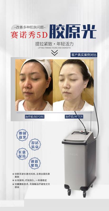 源文件下载【享设计】搜索编号：10810013469009456【赛诺秀5D胶原光海报】