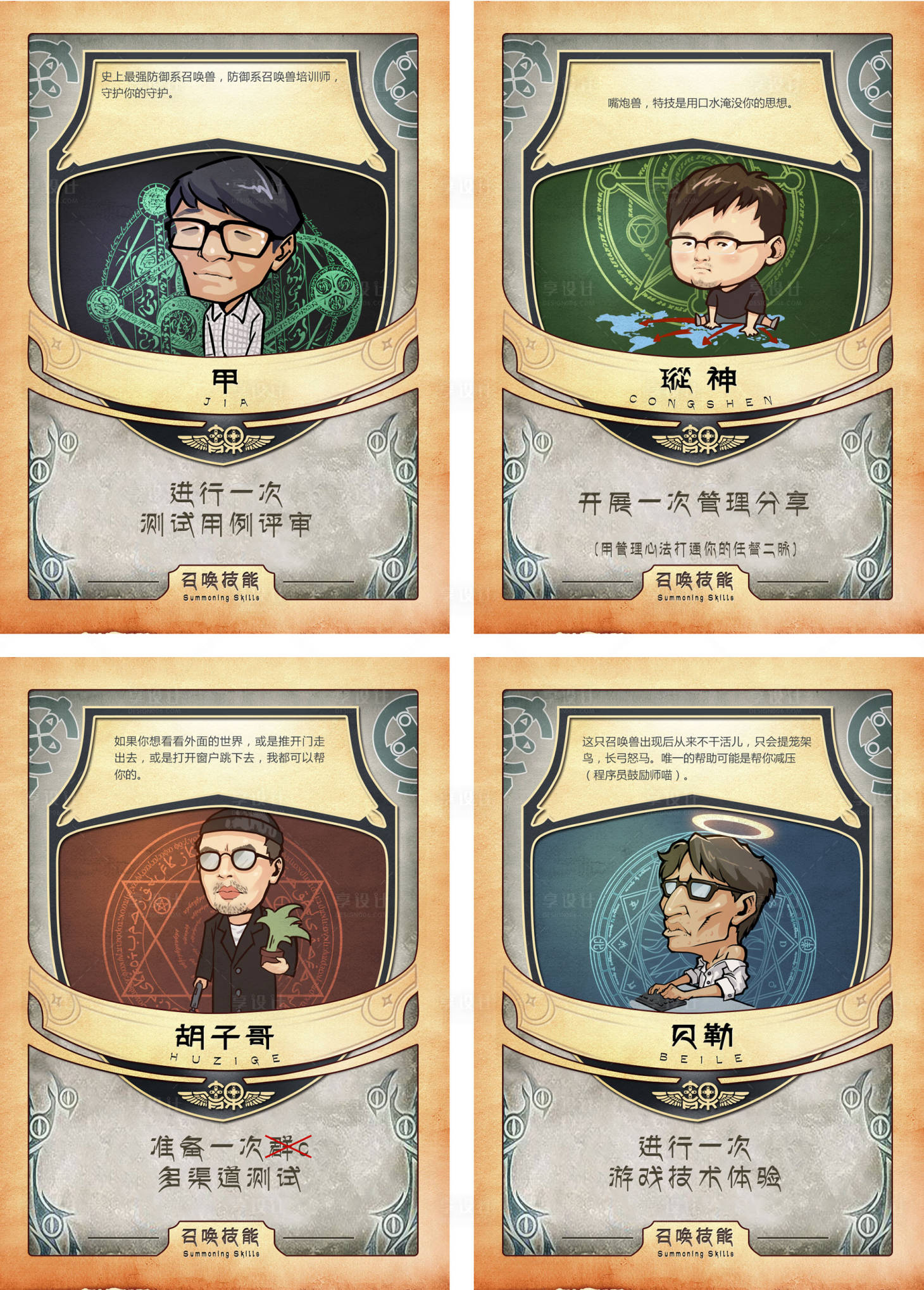 源文件下载【享设计】搜索编号：26400013339095614【卡通属性人物卡】