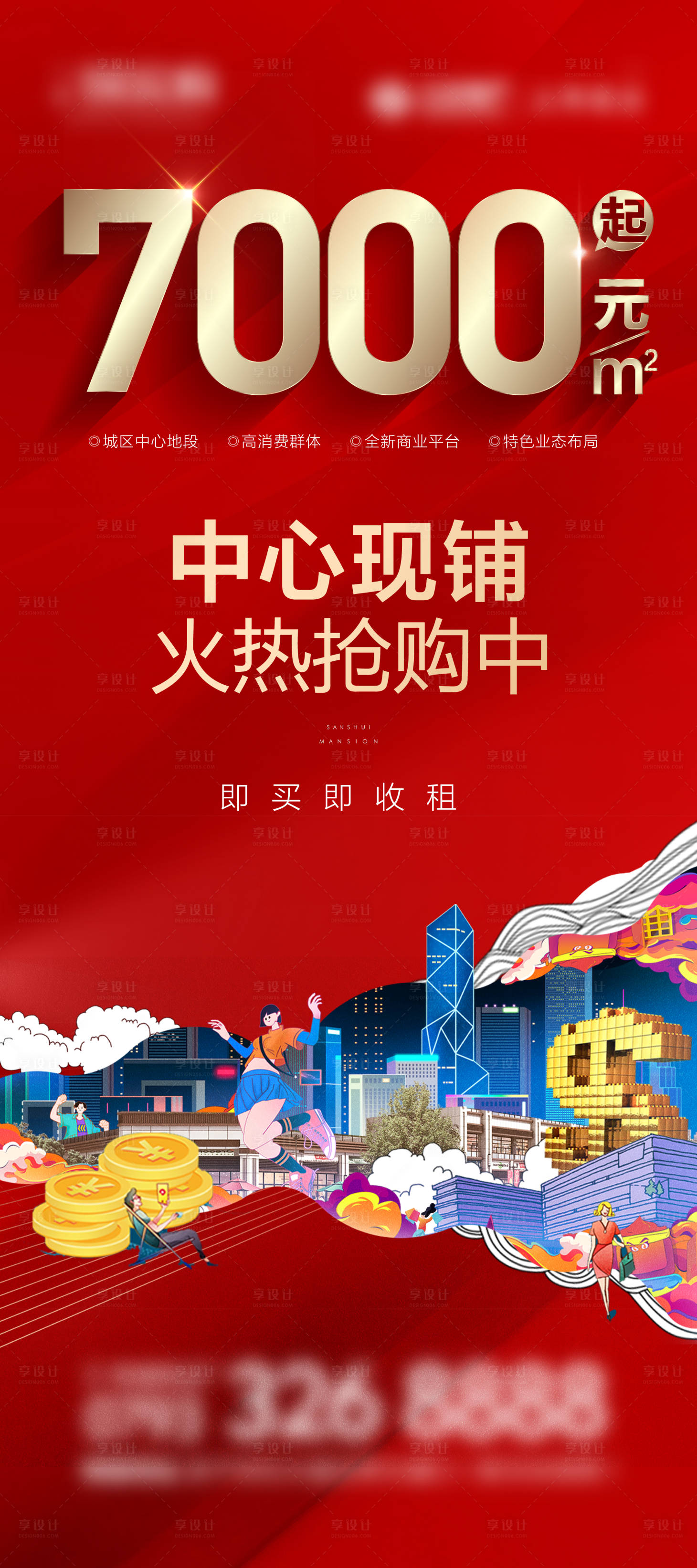 源文件下载【商业商铺热销现铺海报】编号：51810013615478072