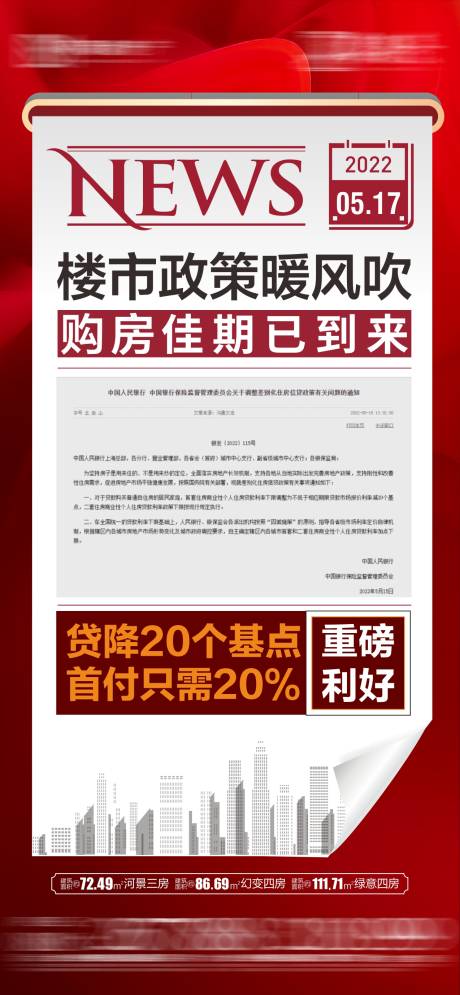 编号：20221101134650035【享设计】源文件下载-地产政策大字报