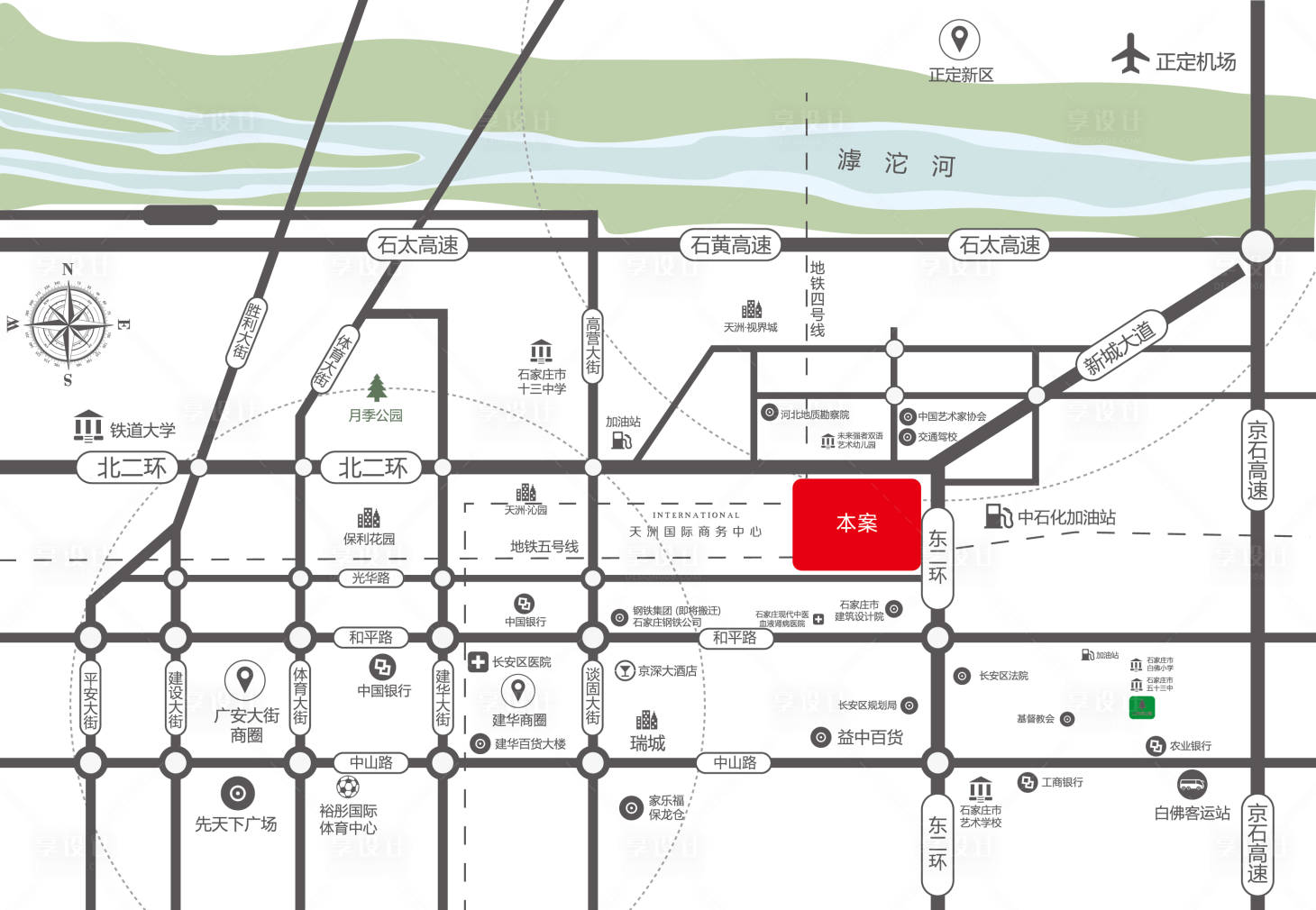 源文件下載【享設計】搜索編號：28200013298334358【地產區位圖】