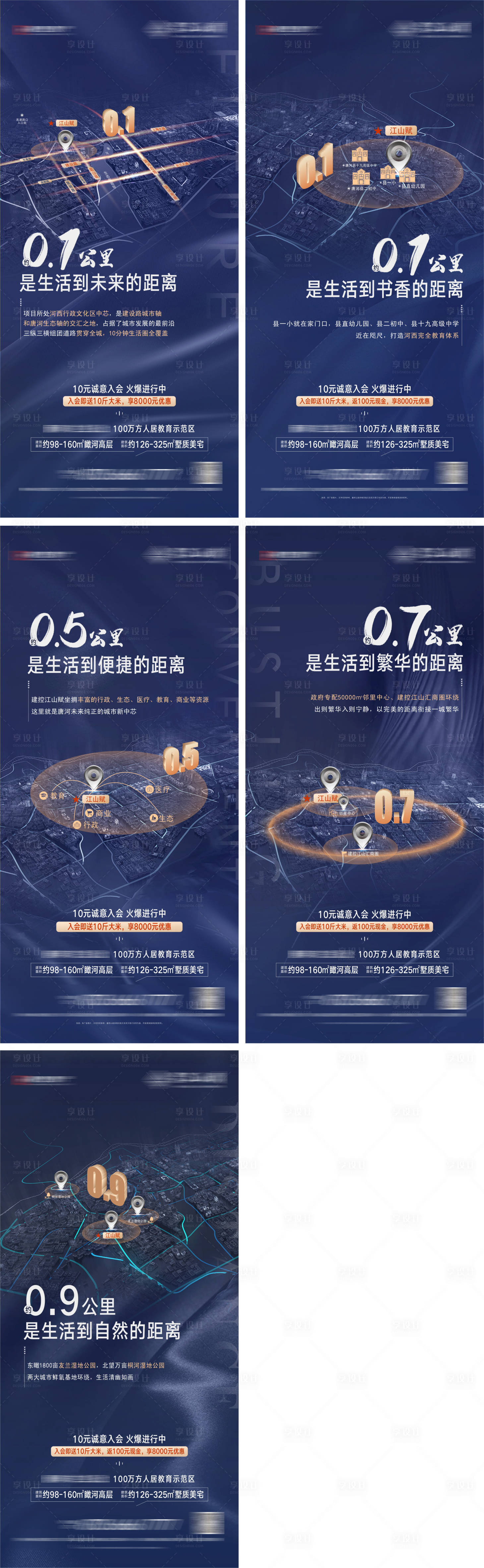源文件下载【享设计】搜索编号：24690013166809033【地产交通区位C位地段价值点系列海报】