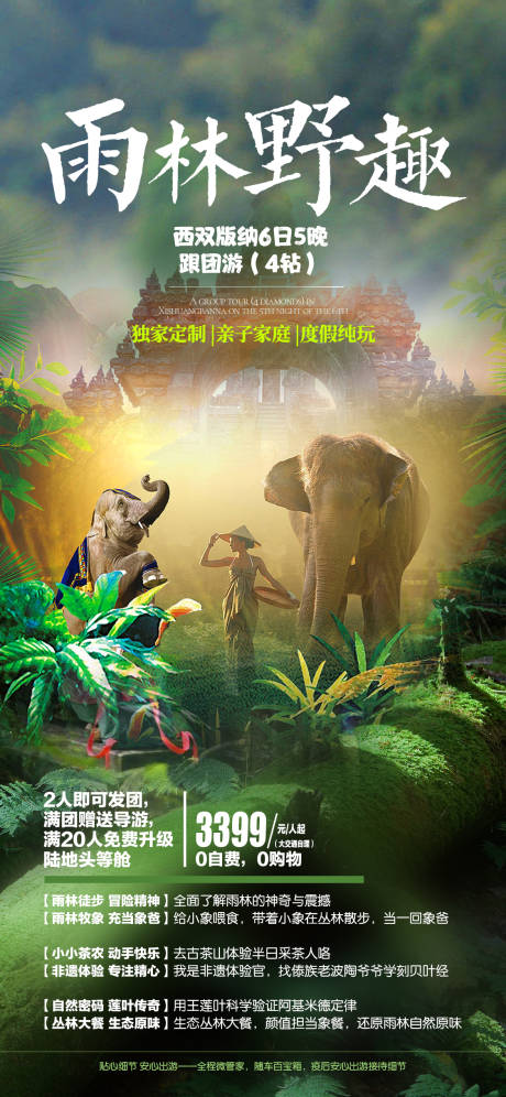 雨林野趣旅游海报-源文件【享设计】