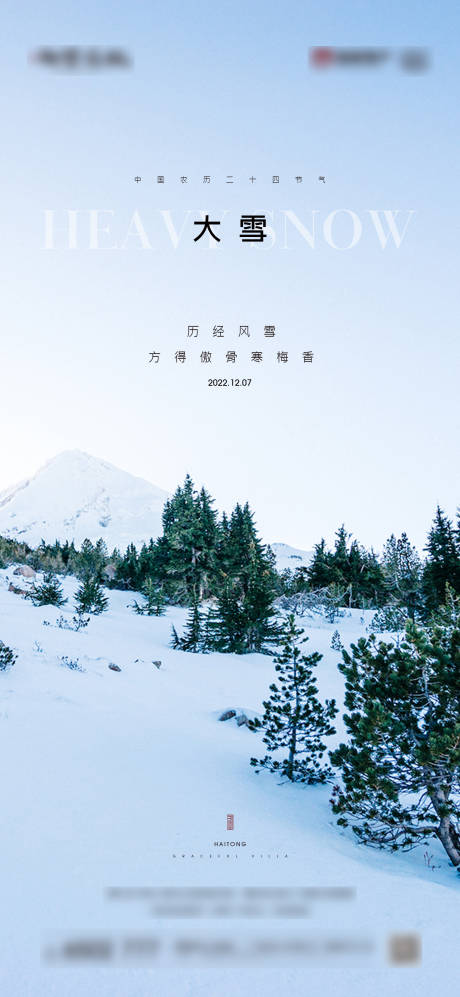 源文件下载【大雪节气海报】编号：64420013594143010