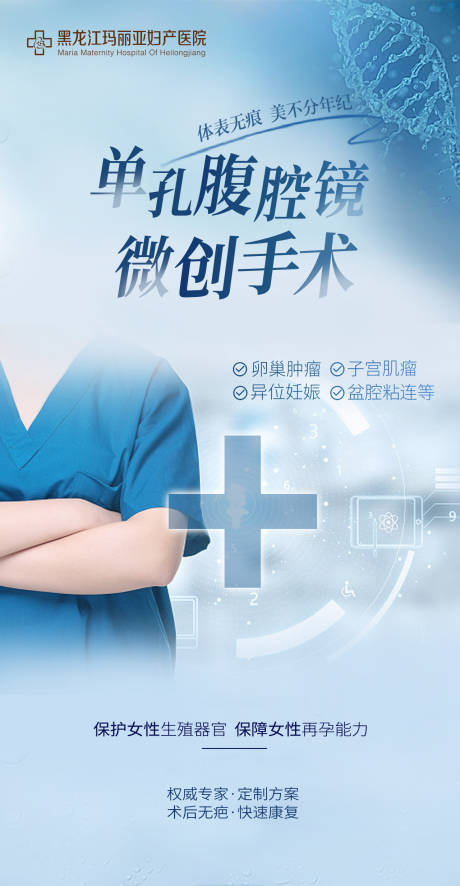 源文件下载【腹腔镜手术微创宣传海报】编号：74620013138092921