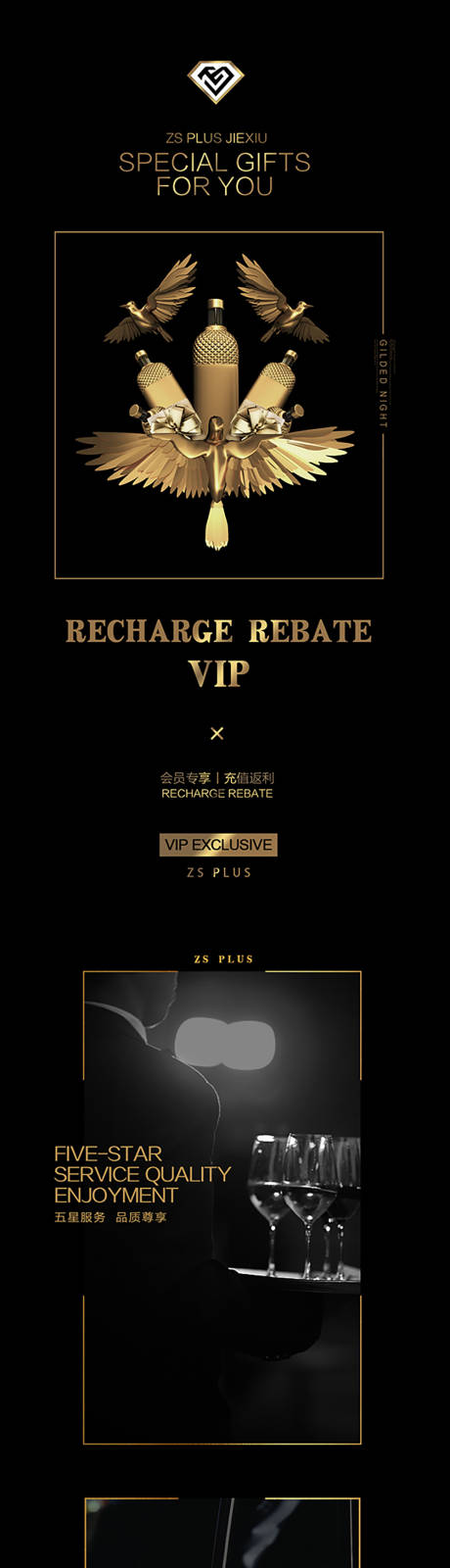 源文件下载【会员礼遇酒吧夜店黑金长图海报】编号：73860013507871691