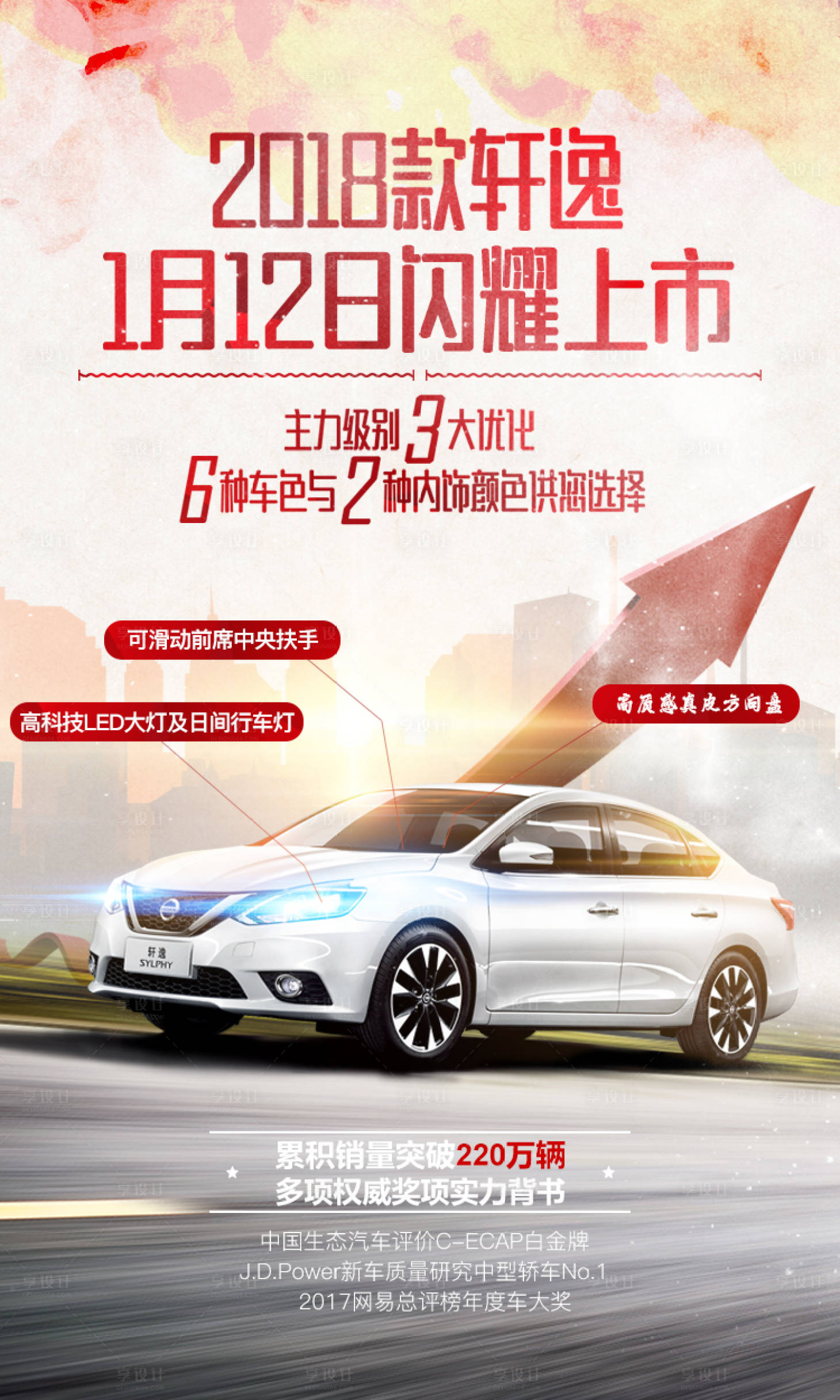 源文件下载【享设计】搜索编号：33230013816921123【新车上市海报】