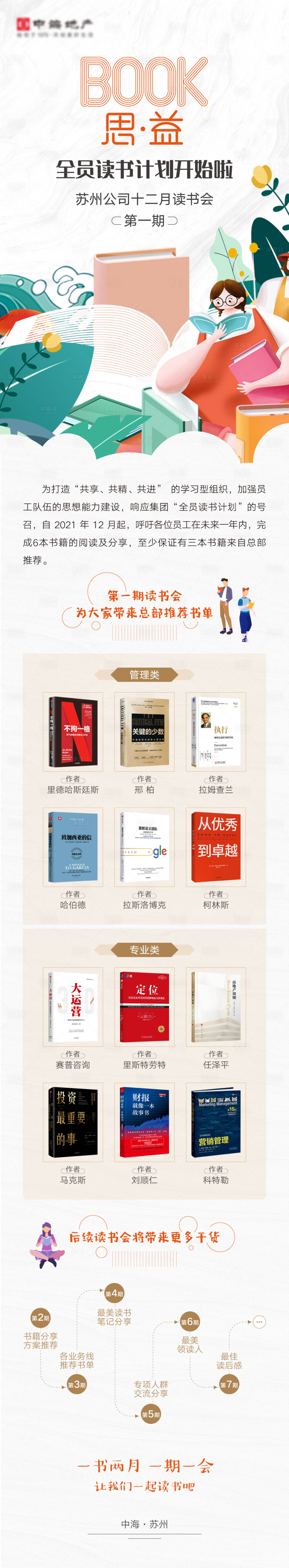 源文件下载【享设计】搜索编号：80660013694091842【地产读书活动长图海报】