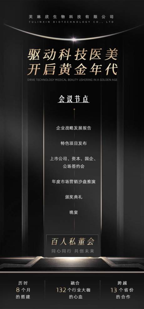 源文件下载【享设计】搜索编号：83720013852563548【医美开启黄金年代黑金海报】