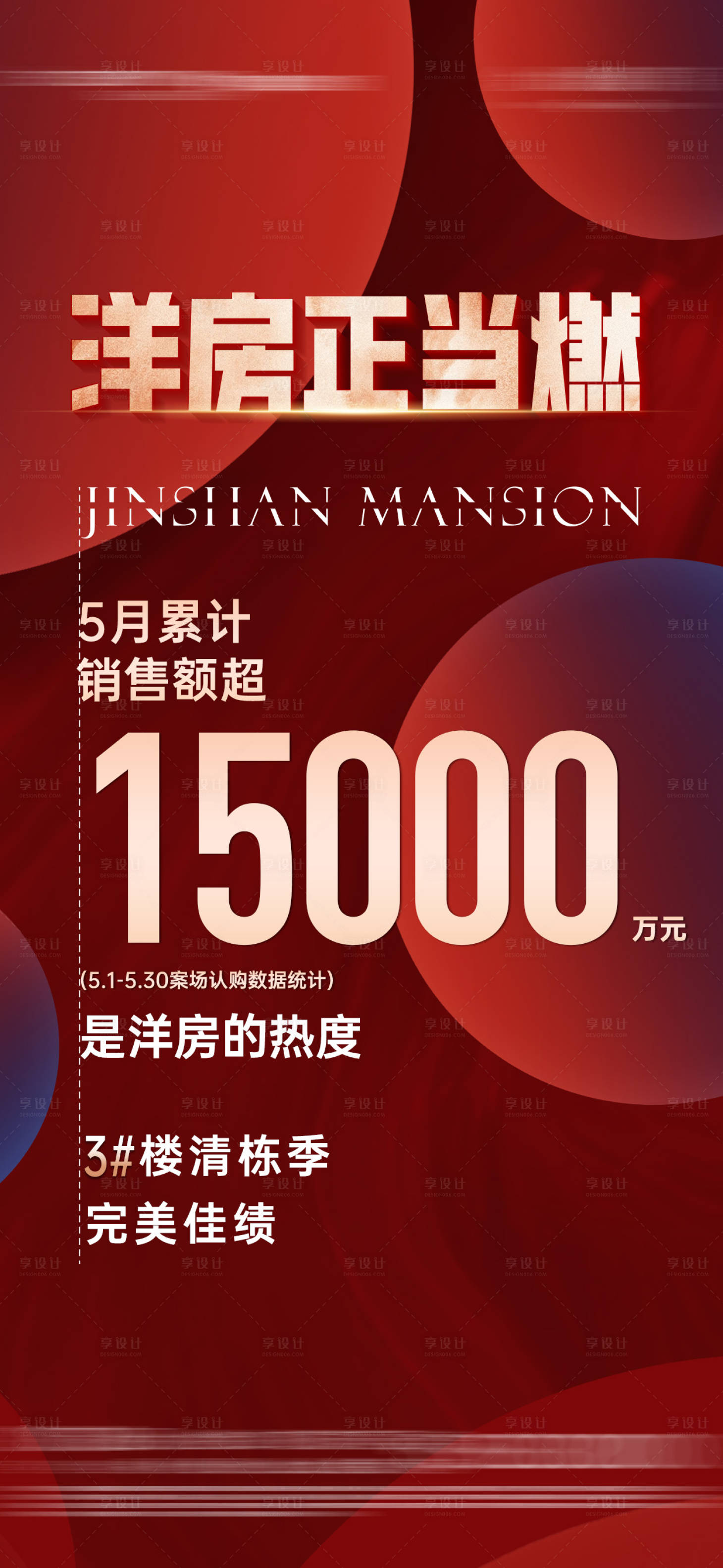 源文件下载【享设计】搜索编号：60020013994452382【地产热销销售额海报】