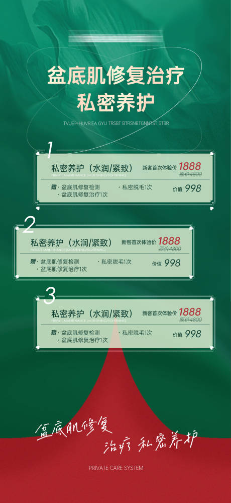 圣诞节盆底肌修复价格活动海报