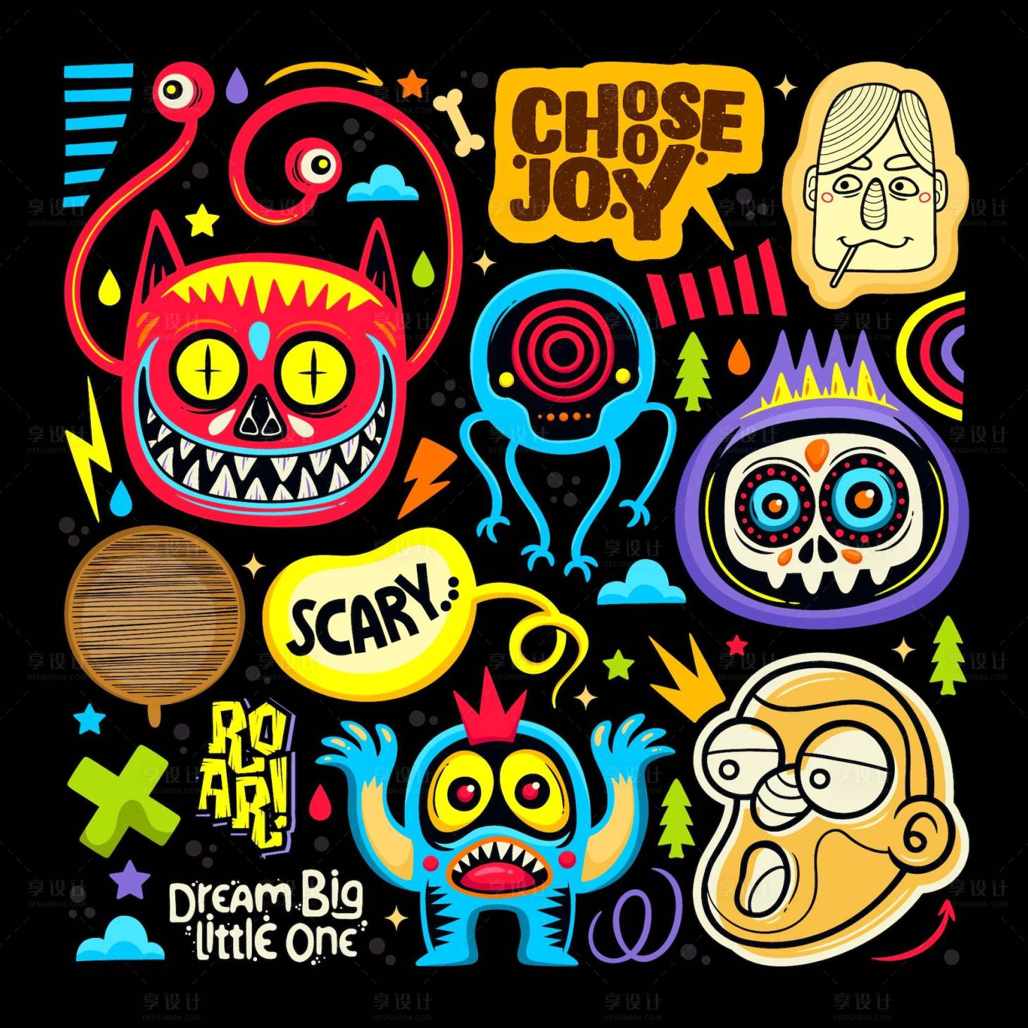 源文件下载【享设计】搜索编号：51730013880822354【卡通贴手举牌搞怪贴】