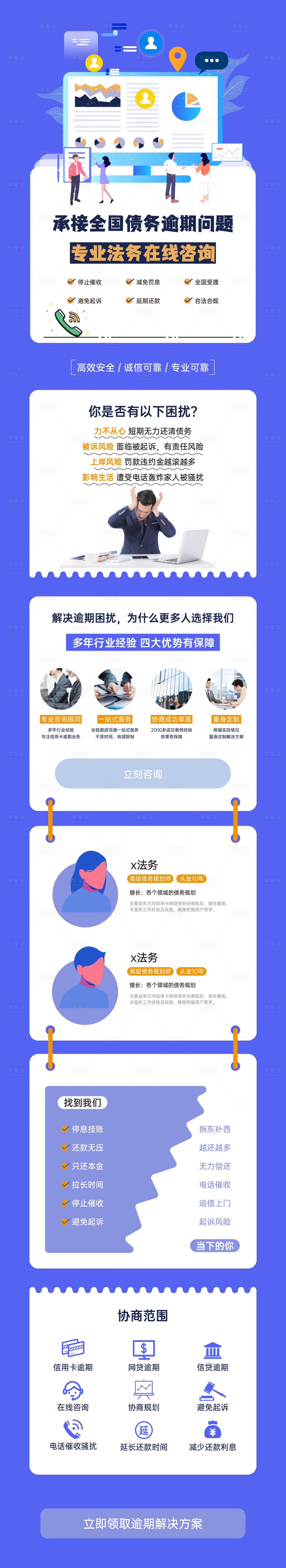 源文件下載【享設計】搜索編號：83310013784765422【金融債務逾期長圖海報】