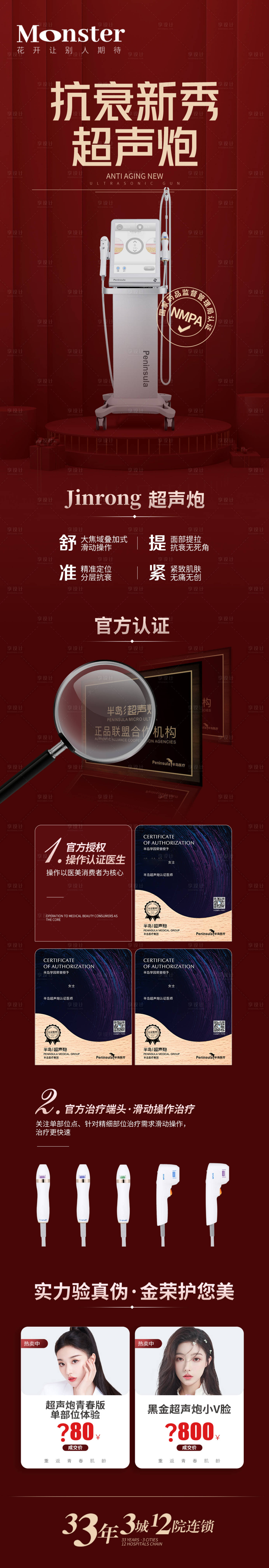 源文件下载【享设计】搜索编号：79520013929093267【医美超声炮长图专题设计】