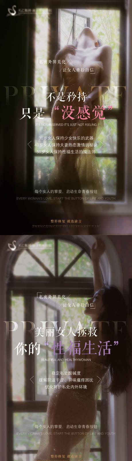 源文件下载【医美私密养护抗衰系列海报】编号：88230013851209118