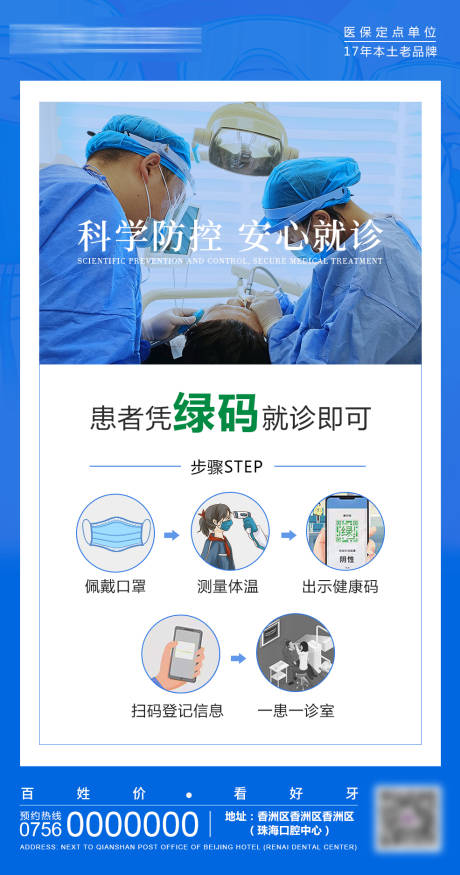 源文件下载【口腔防疫就诊流程海报】编号：87250013804687215
