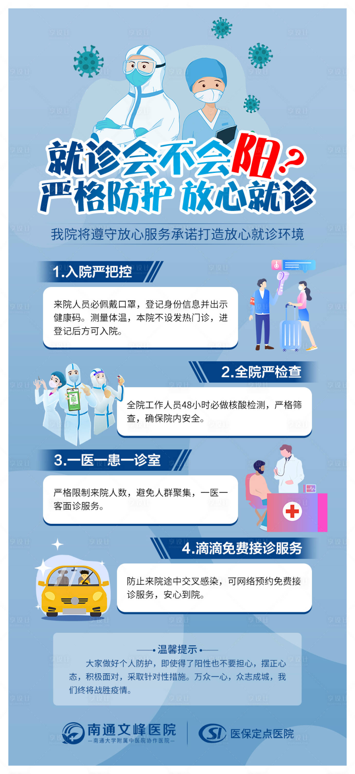 源文件下載【享設計】搜索編號：88480013902866342【就診會不會陽嚴格防護放心就診簡約海報】
