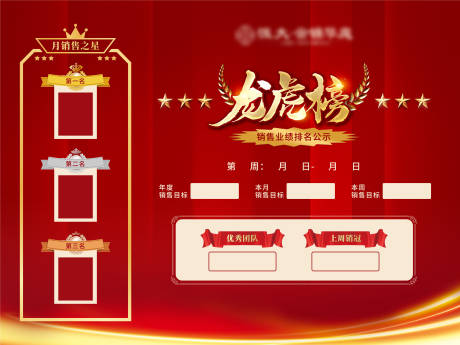 源文件下载【龙虎榜销售展板】编号：47570013925669054