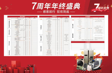 源文件下载【享设计】搜索编号：44760013695317071【医美周年庆价格表活动背景板】