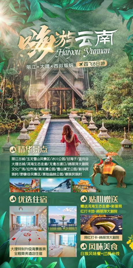 源文件下载【嗨游云南旅游海报】编号：54120013776727444