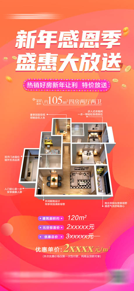 源文件下載【新年感恩季好禮大放送戶型海報】編號：13020014021591417
