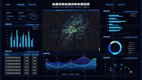 源文件下载【享设计】搜索编号：32140013658203944【大屏大数据可视化首页Ui设计】