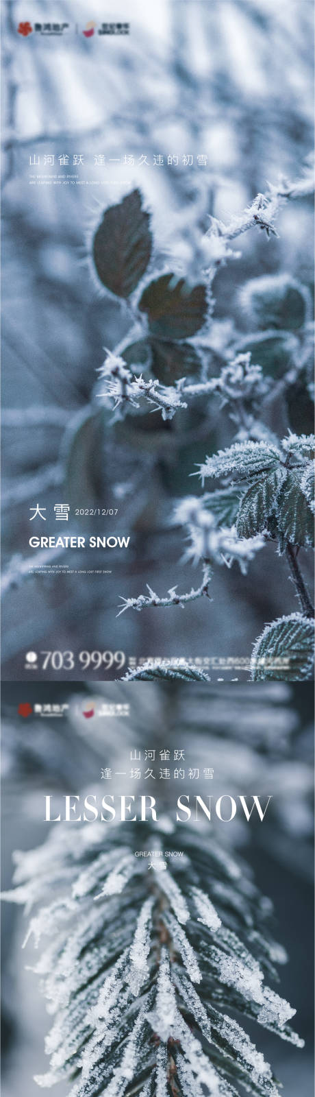 源文件下载【大雪节气海报】编号：64380013714223521
