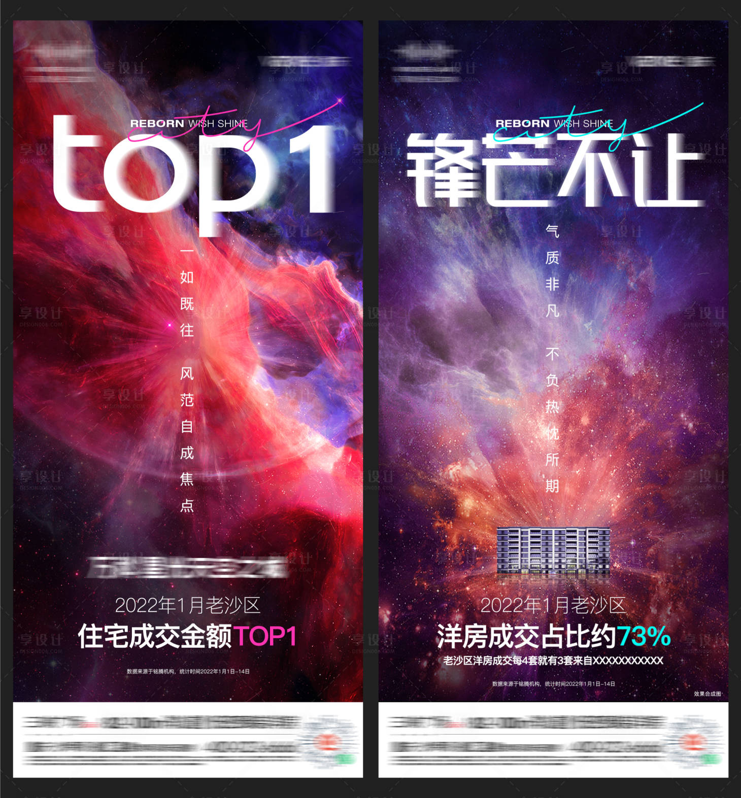 源文件下載【地產熱銷數據星空賽博朋克大字報】編號：96680013661941630