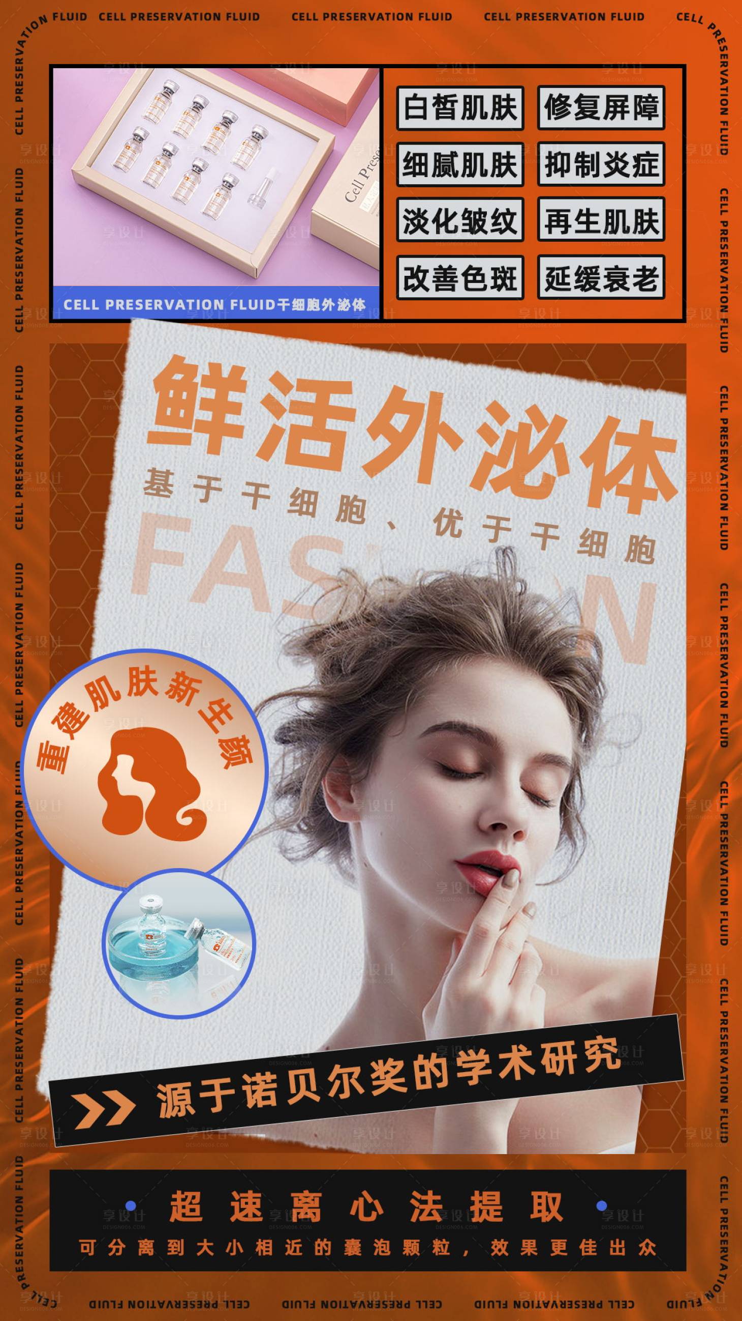 源文件下載【享設計】搜索編號：37040013852644215【鮮活外泌體醫美整形海報】