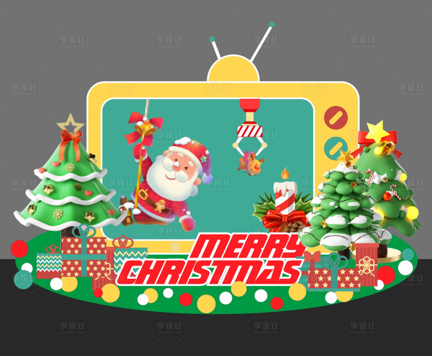 源文件下载【享设计】搜索编号：51160013709924762【圣诞节美陈堆头】