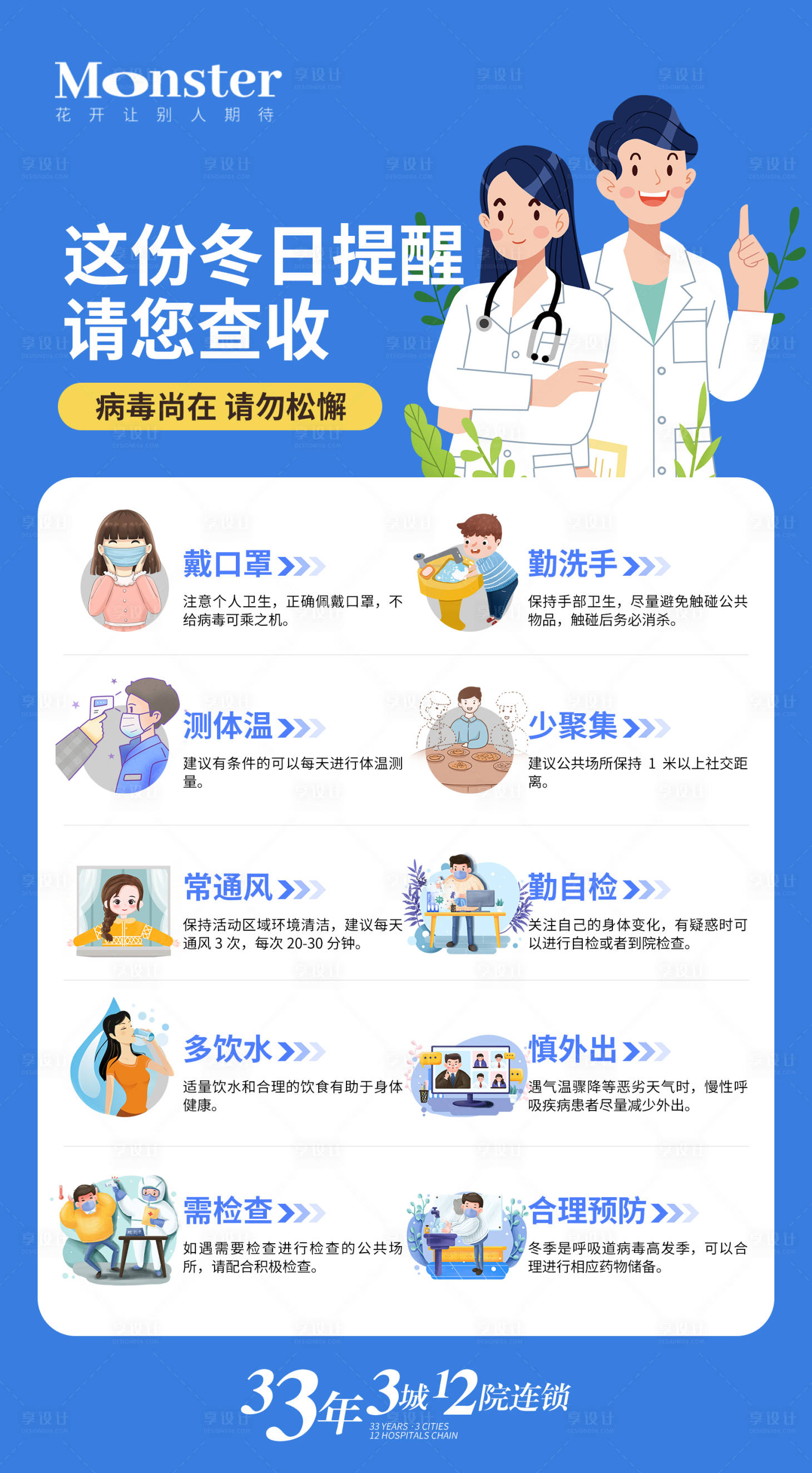 源文件下載【享設計】搜索編號：70210014001346242【醫美防疫插畫海報】